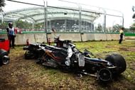 This was what was left of Alonso's McLaren after the crash.